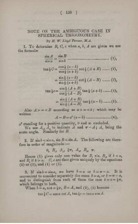 Note on the ambiguous case in spherical trigonometry.