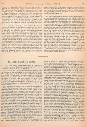 729-731 [Rezension] Theologie und Kirche in Afrika