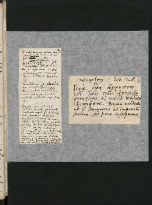 Notizzettel und Briefe (eingebunden, tw. mit Federzeichnungen)