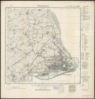 Meßtischblatt 1018 : Wilhelmshaven, 1935 : Wilhelmshaven. - Hrsg. 1892, bericht. 1917, einz. Nachtr. 1929. - 1:25000. - [Berlin]: Reichsamt für Landesaufnahme, 1935. - 1 Kt.