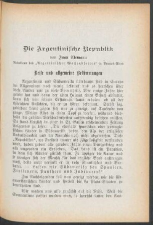 Die Argentinische Republik
