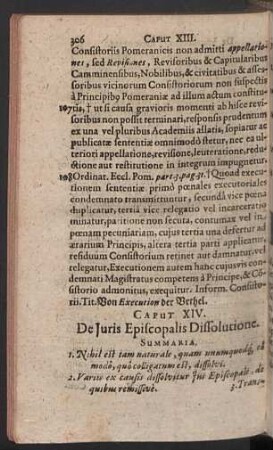 Caput XIV. De Juris Episcopalis Dissolutione.
