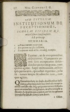Ad Titulum Institutionum Exceptionibus