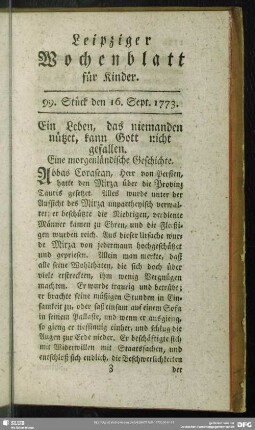 99. Stück den 16. Sept. 1773