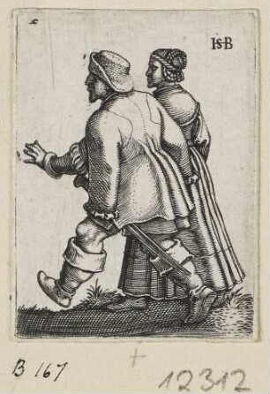 Nach links tanzendes Paar, Blatt 2 der Folge "Bauernfest"