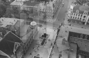 Kreuzung Friedensallee und Poststraße in Bernburg : Blickrichtung Nordwesten