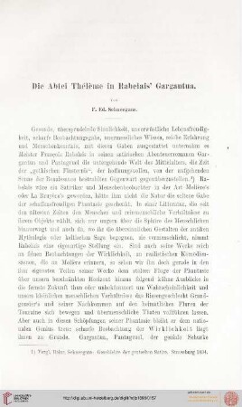 8: Die Abtei Thélème in Rabelais' Gargantua