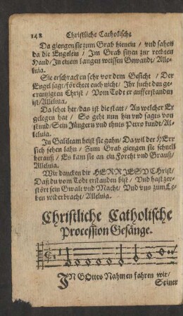 Christliche Catholische ProcessionGesänge.