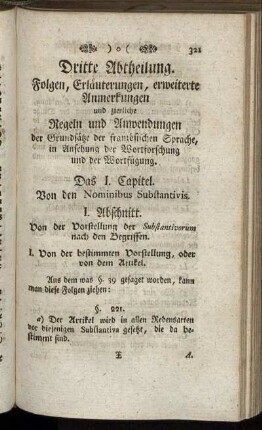 Das I. Capitel. Von den Nominibus Substantivis.