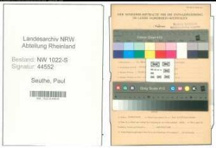 Entnazifizierung Paul Seuthe , geb. 08.03.1880 (Bahninspektor)