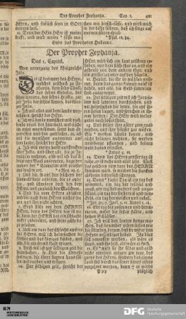 Der Prophet Zephania.