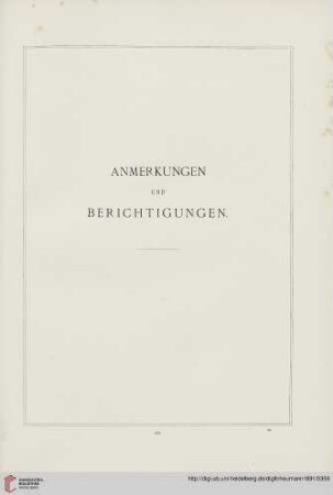 Anmerkungen und Berichtigungen