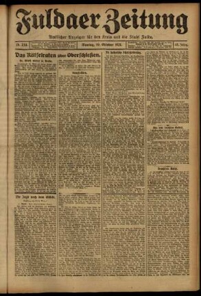 Ausgabe vom Montag, den 10. Oktober 1921.