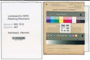 Entnazifizierung Heinrich Heimbach , geb. 23.01.1905 (Metzgermeister)