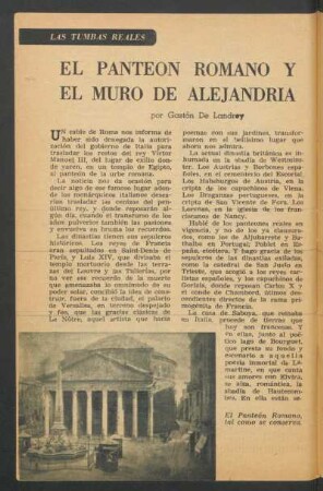 El Panteón Romano y el Muro de Alejandría : Las tumbas reales