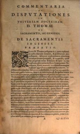 Commentaria in universam doctrinam Divi Thomae, 1