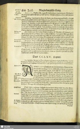 Das CCLXV. Capitel