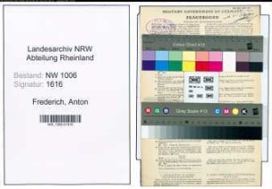 Entnazifizierung Anton Frederich , geb. 12.10.1921 (Arbeiter)