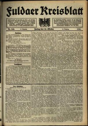 Ausgabe vom Freitag, den 28. Oktober 1910.