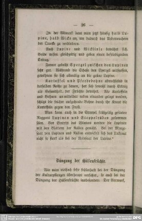 Düngung der Hülsenfrüchte