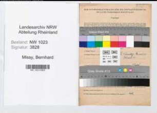 Entnazifizierung Bernhard Missy , geb. 28.02.1890 (Angestellter)