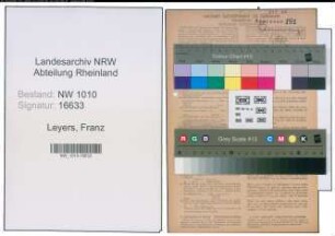Entnazifizierung Franz Leyers , geb. 18.08.1900 (Arbeiter)