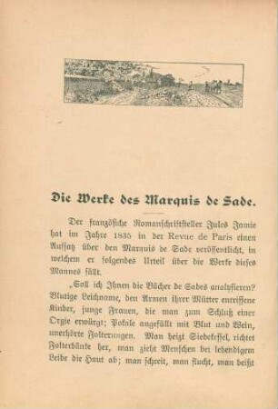Die Werke des Marquis de Sade