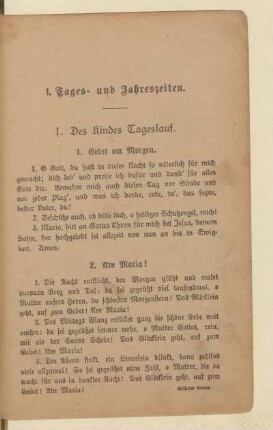 I. Tages- und Jahreszeiten