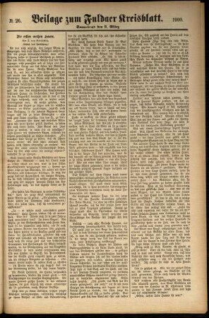 Zweite Ausgabe vom Samstag, den 03. März 1900.