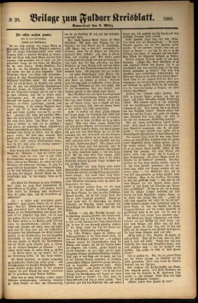Zweite Ausgabe vom Samstag, den 03. März 1900.