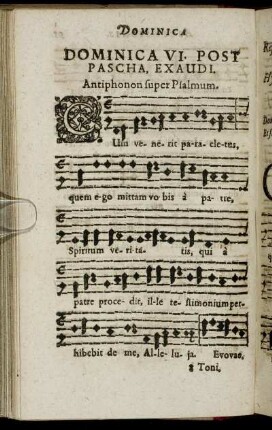Dominica VI. Post Pascha, Exaudi