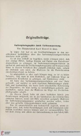 Farbenphotographie durch Farbenanpassung