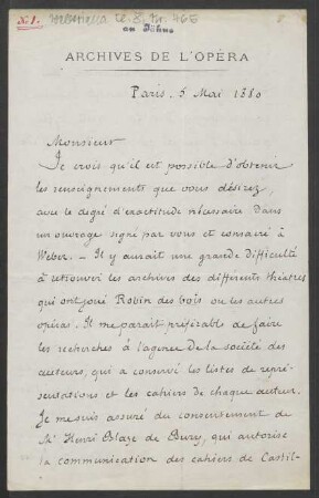 Brief an Friedrich Wilhelm Jähns : 05.05.1880