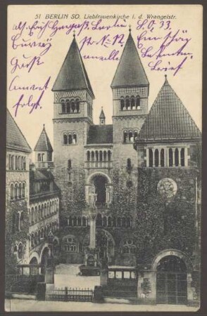 Ansichtskarte "Liebfrauenkirche i. d. Wrangelstr.", Wrangelstraße 50 [2/2]