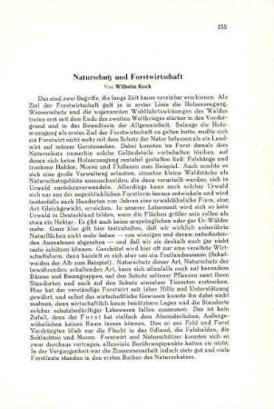 Naturschutz und Forstwirtschaft