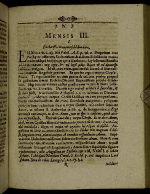 Mensis III.