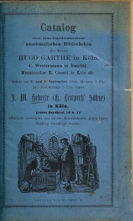 Katalog. [17.] 1884, 8. - 9. Sept.