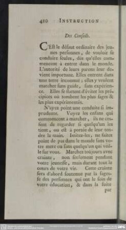 Des Conseils