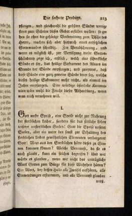 223-231, Gott unsre Speise, eine Speise nicht zur ...