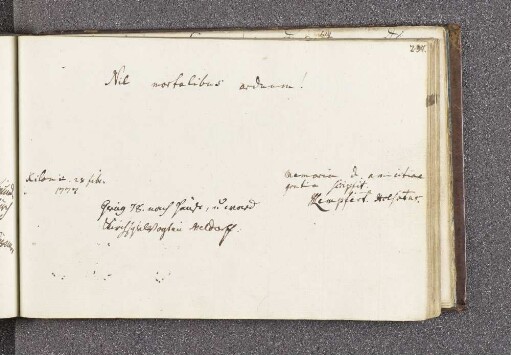 Lempfert. – Incipit: Nil mortalibus arduum. – Kiel, 28.02.1778