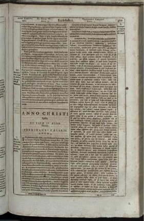 Anno Christi 1560. Pii Papae IV. Anno Primo. Ferdinandi Caesaris Anno 5