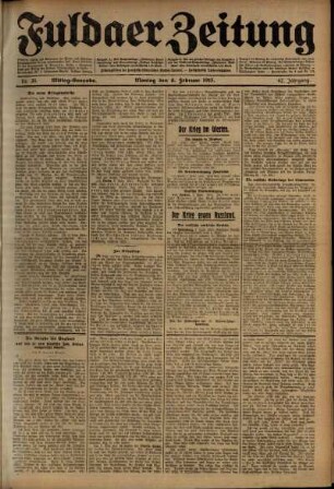Zweite Ausgabe vom Montag, den 08. Februar 1915.