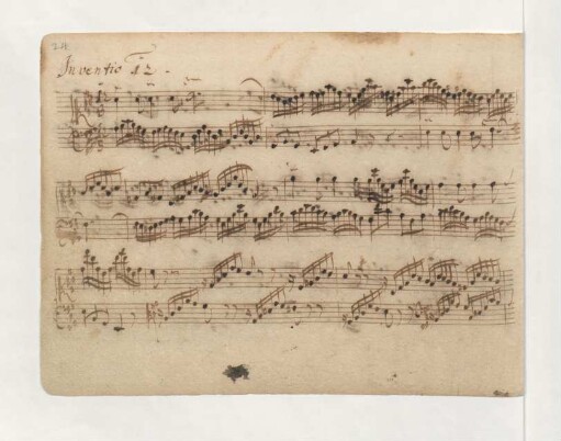 Inventionen; cemb; A-Dur; BWV 783