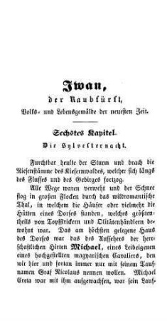 Sechstes Kapitel. Die Sylvesternacht.
