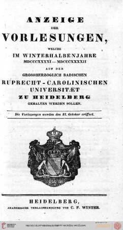 Wintersemester 1841/1842