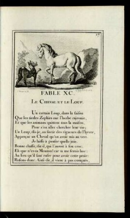 Fable LXC. Le Cheval Et Le Loup.