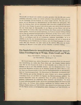Die Sonderform der menschlichen Brust und der menschlichen Fettablagerung an Wange, Brust, Gesäß und Wade.