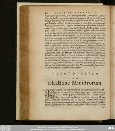 Caput Quartum De Electione Ministrorum.