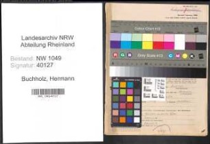Entnazifizierung Hermann Buchholz , geb. 13.08.1903 (Lehrer)