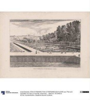 VEVE ET PERSPECTIVE DV PARTERRE DES FLEVRS aus: Plan und Ansichten von Vaux Le Vicomte. [meist bez:] Israel Siluestre delineauit et sculpsit ...
